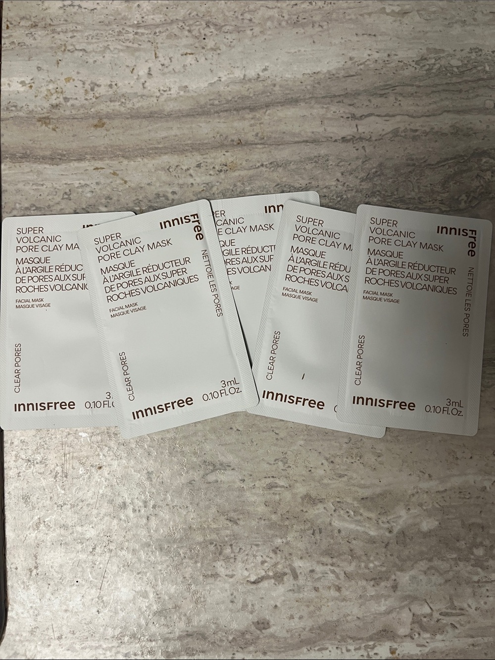 innisfree Super Volcanic Pore Clay Mask Sample Pack - White